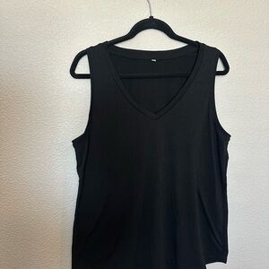 Amazon Black Sleeveless Tank Top Relaxed Fit